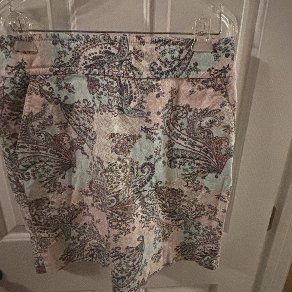 Talbots Floral Short Skirt w/Pockets Size 6